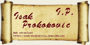 Isak Prokopović vizit kartica